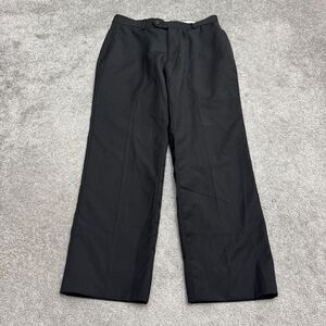 Wilke Rodriguez Wool Blend Flat Front Dress Pants Trousers Mens 29x27 Black Work